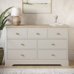 Wide Black Chest Of 6 Drawers - Delilah
