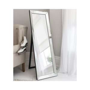 Luna Cheval Rectangle Mirror with Mirrored Frame - Caspian House