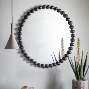 Round Ceretti Mirror Black