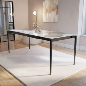 Large Marble Ceramic Extendable Dining Table - Seats 6 - 8 - Camilla
