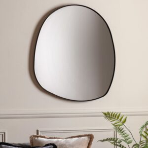 Black Large Pebble Mirror - Holworth - Caspian House