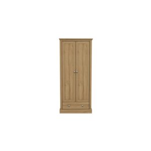 Oak 2 Door Double Wardrobe with Drawer - Devon