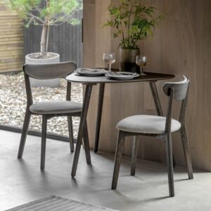Oval Dining Table Set with 2 upholstered chairs - Siya