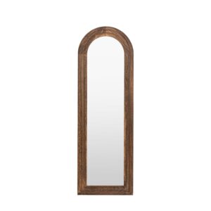 Arched Dark Wood Mirror - Hoxton - Caspian House