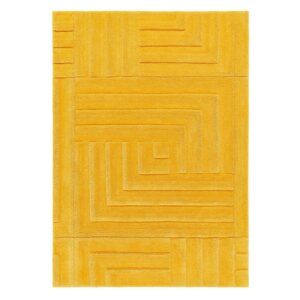 Wool Ochre Rug - 170 x 120 cm - Linear - Ripley