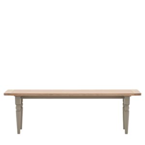Large Sage Green and Oak Dining Bench - 150cm - Seats 2 - Eton - Caspian House