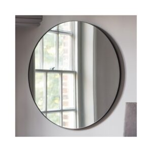 Round Mirror with Champagne Frame - Caspian House