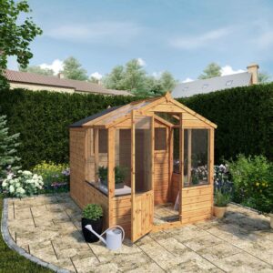 Mercia Wooden Shed Greenhouse Combi 8ft x 6ft