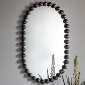 Oval Ceretti Mirror Black