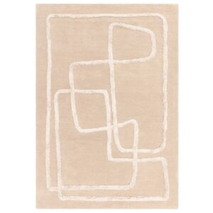 Beige Rug with Abstract Lines - 170 x 120 cm - Infinity - Matrix