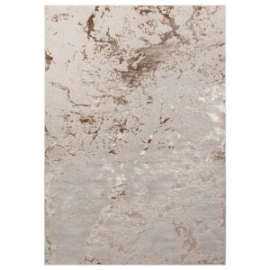 Large Beige Rug with Marble Effect - 340 x 240 cm - Strata - Aurora