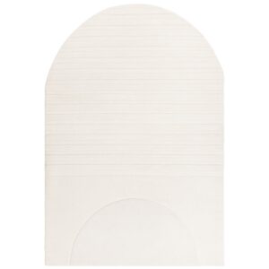 Curved Cream Rug - 230 x 160 cm - Dome - Olsen