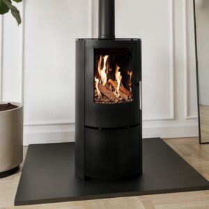 Black Cast Iron Multi Fuel Stove 5kW - AmberGlo