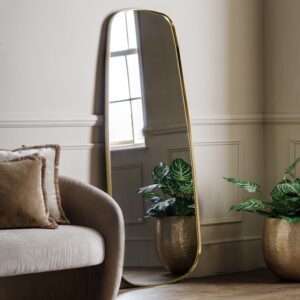 Gold Organic Shaped Mirror - Holworth - Caspian House