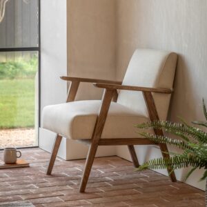 Natural Linen Armchair - Neyland - Gallery