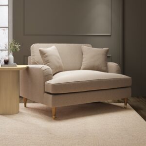 Beige Fabric Cuddle Chair - Payton