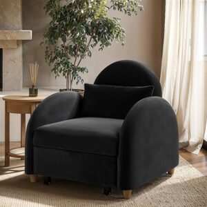 Dark Grey Velvet Sofa Bed - Gene
